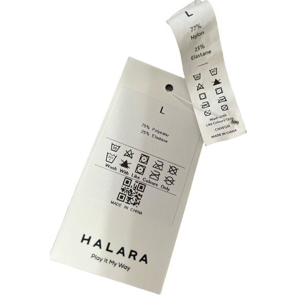 Halara Half Zip Long Sleeve Cropped Active Workout Shirt Sz Large Womens Gray - Picture 13 of 15